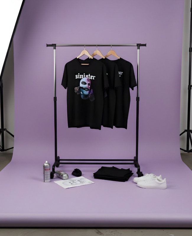 Sinister Mask Tee – Black